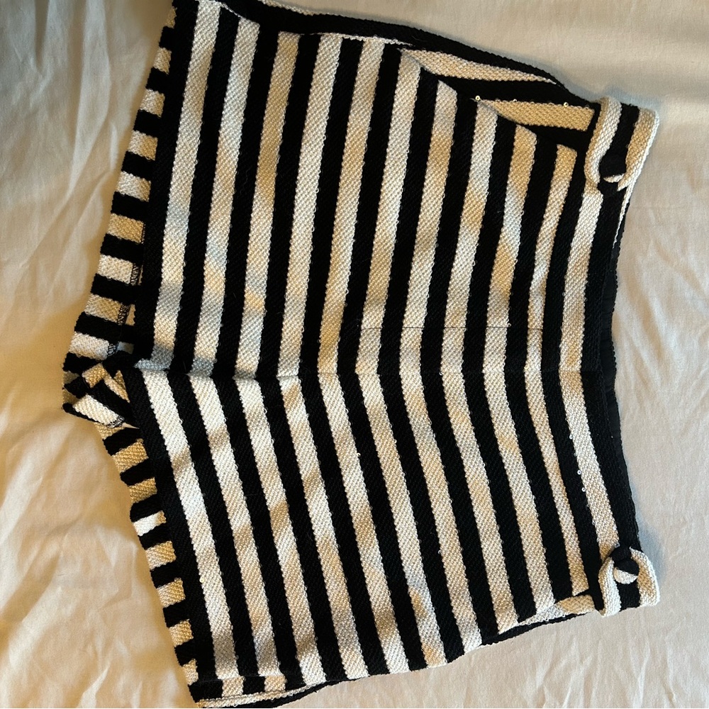 NWT Milly Black White with Sequin Shorts NWT